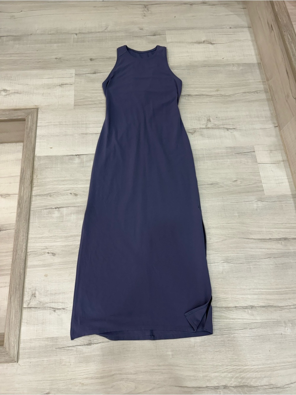 Lululemon Purple Racerback Maxi Dress Side Slit Athletic Lounge Dress sz 6